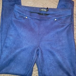 Ivanka Trump Navy Blue suede leggings/slacks Size M